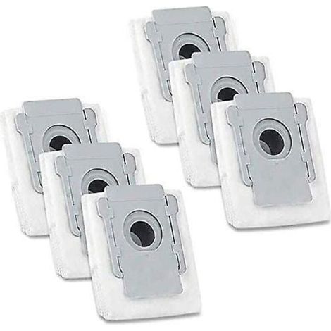 Pack of 6 replacement bags for iRobot Roomba i7, i7+, e5, e6, and e7 robot vacuum cleaners. Dust bags compatible with iRobot Roomba i7 and i7+/Plus models. - AquaForge (1/2)