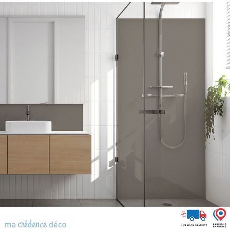 Panneau de douche : Gris souris nacré - Alu composite - 100 - 245 (1/3)
