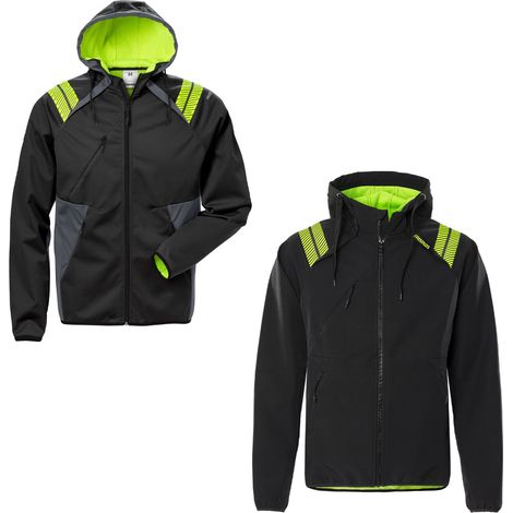 Fristads Chaqueta de trabajo Softshell 7461 BON con capucha - S - Nero