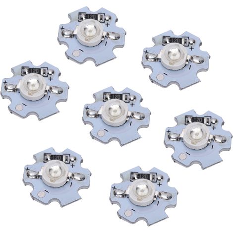 25 ampoules LED haute efficacité, 0,5 W 5 V, puce LED avec plaque en aluminium, lumière bleue : 455–460 nm (1/5)
