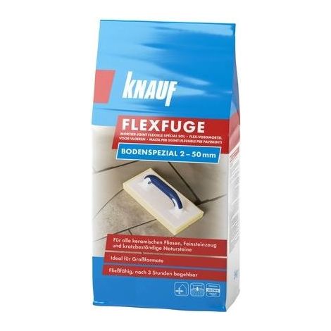 Knauf Fugenmörtel Flexfuge Bodenspezial 2 - 50 mm anthrazit 15 kg Fugenmörtel (1/2)