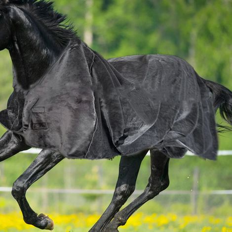 Couverture imperméable pour chevaux d'extérieur (185 x 180 cm) - Capuche extérieure ajustable avec doublure en flanelle Couverture d'hiver chaude et respirante pour chevaux Couverture thermique (1/4)