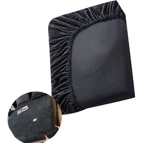 Lenzuolo con angoli in pile deluxe 200 x 220 cm Extra caldo e morbido Meravigliosamente soffice per materassi fino a 30 cm di altezza Grigio scuro (1/5)