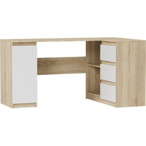 Eckschreibtisch rechts Sonoma Mix 150 x 87 cm Modern N12