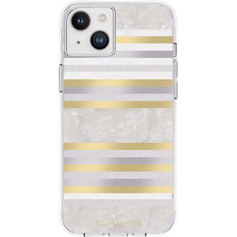Case-Mate Pearl Stripes MagSafe - Custodia per iPhone 14 Plus decorata con madreperla (Pearl Stripes) (1/5)