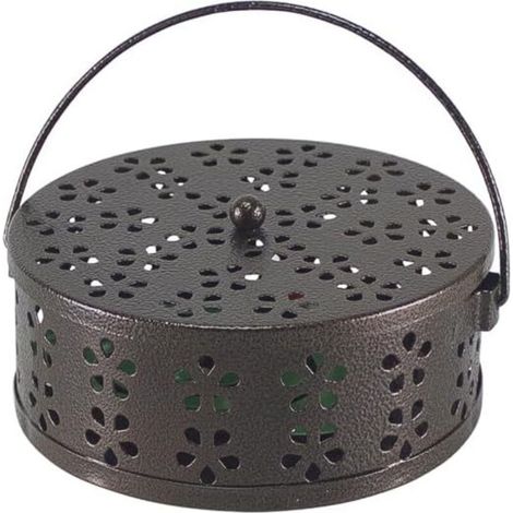 Support de Bobine Anti-moustiques en Acier Inoxydable, Support de Bobine Anti-moustiques intérieur ou extérieur, récipient sûr pour bobines Anti-moustiques en Spirale Ø 13,5 cm (1/4)