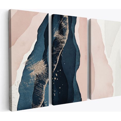 Tableau triptyque - Abstrait (1/4)