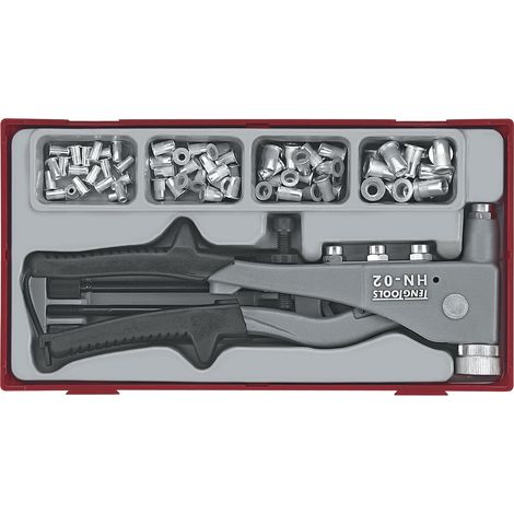 Jeu d'écrous à rivets aveugles et pince TT1 tray 81dlg Teng Tools TTNR81 (1/2)