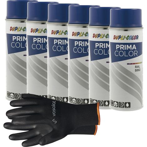 vasalat Dupli-Color Lackspray ultramarinblau glänzend RAL 5002 - Sprühlack für Metall, Kunststoff und Holz - wetterfeste Sprühfarbe für den Innen- und Außenbereich UV -beständig, 6 Stück (1/5)