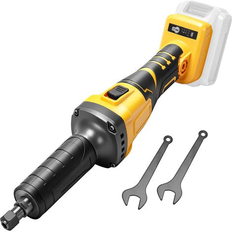 Meuleuse sans fil compatible avec batterie 18 V 20 V Max, meuleuse droite sans balais 25 000 tr/min, mandrin de perceuse de 6,35 mm et 3 vitesses variables (outil nu, sans batterie) (1/5)