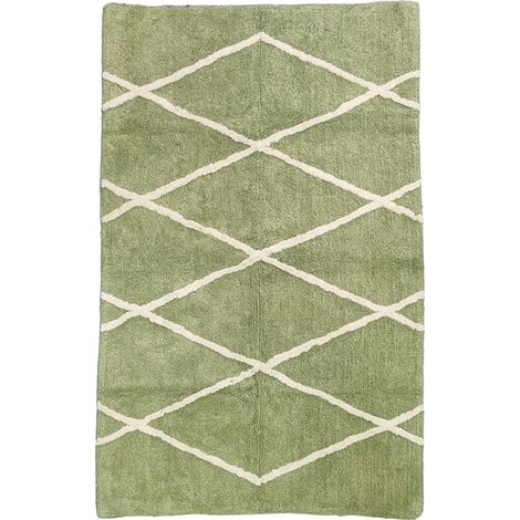 Tapis déco type berbère en coton tufté 100x150cm (1/4)