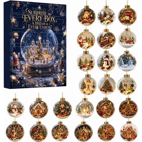 Christmas Advent Calendar 24-Day Christmas Mystery Advent Calendar - Midnight Snowball - Graphic Design