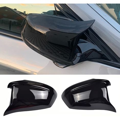 Passend für 1 Paar linke und rechte Außenspiegelkappen für BMW 5er F10 F11 F18 Vor-Facelift 2011 2012 2013 (Schwarz glänzend)