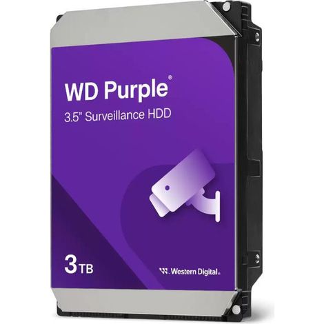 Disque dur de surveillance Western Digital HDD Purple 3 To WD34PURZ 3,5 pouces