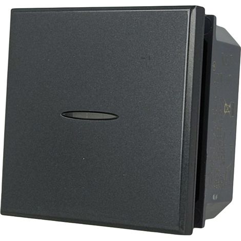 Pulsante Assiale 2M 1P 16A Nero Compatibile Bticino Axolute (1/3)