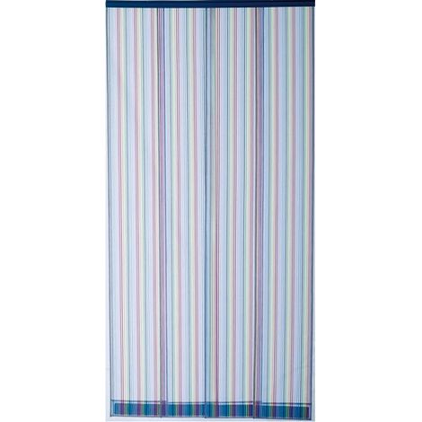 Rideau moustiquaire 100x220 multicolore – 4 bandes – Protection contre les insectes – Pour fenêtres et portes – Morel (1/4)