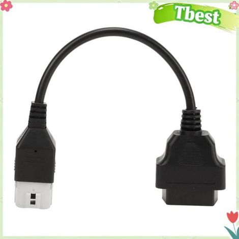 Tbest Câble obd2 Câble adaptateur de connecteur de Diagnostic de Test OBD2, 6 broches, câble de remplacement pour moto diagnostic (1/4)