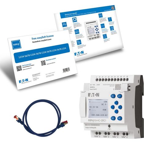 EATON Relè di controllo Starter-Box EASY-E4-AC, LCD, Ethernet, 197229