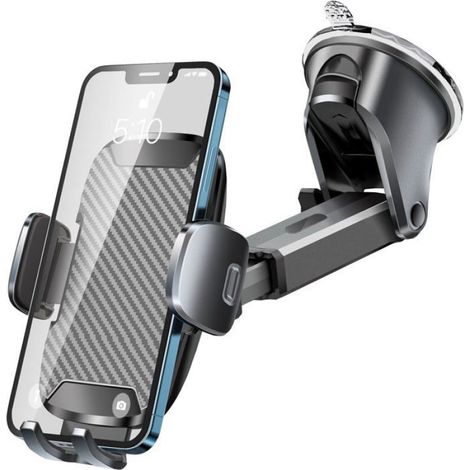 1 Support téléphone voiture,Ventouse puissante,Rotation 360°,Bras télescopique,Smartphones 4-7 pouces (1/5)
