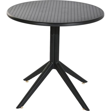 Mesa Metal Pp 80X80X75 Reciclado Negro (1/5)