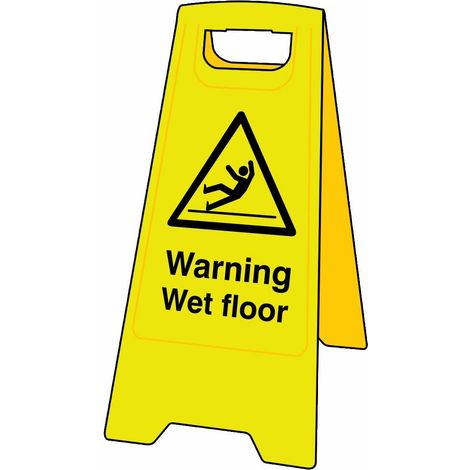 Heavy-Duty Wet Floor Warning Sign Board (A-Frame) Model SCA4702 (1/2)