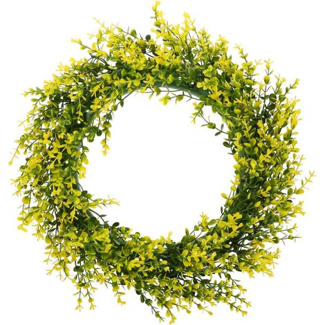 Couronne De Feuilles Artificielles Réalistes Couronne De Printemps pour Suspendre Une Porte (1/4)