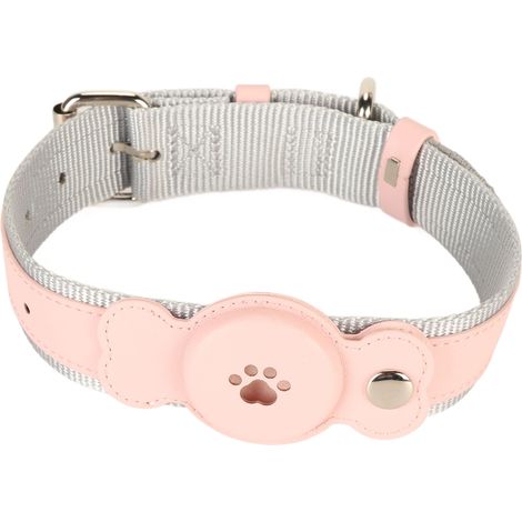 Collier ajustable pour chien, imperméable, léger, durable, confortable et élégant en cuir rose pour chiens et chats (1/5)
