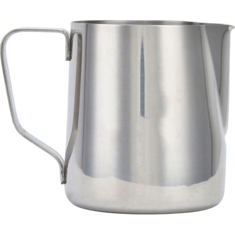 Tasse à lait en acier inoxydable 304, bec verseur précis, avec graduation intérieure, idéale pour mousser le lait à la maison, 350ml
