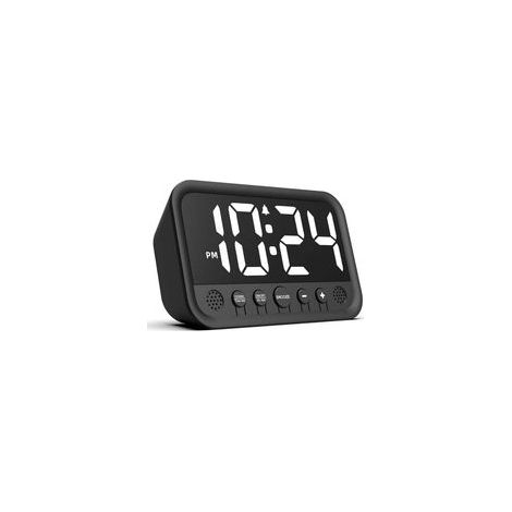 Réveil Numérique avec Grands Chiffres, Horloge Numérique avec écran LED, Luminosité et Volume Réglables, Snooze, 12/24HR, Horloge Numérique Fonctionne sur Secteur (1/4)
