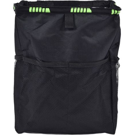Faltbare, wasserdichte Auto-Aufbewahrungstasche aus schwarzem Oxford-Canvas mit Deckel, Taschen und Abfallbehälter (1/5)