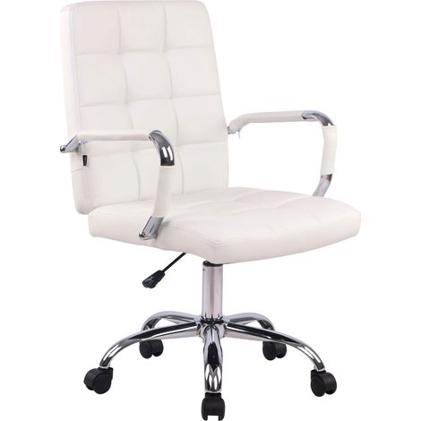 Sedia da ufficio Deli PRO in similpelle bianco