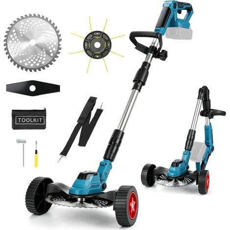 Débroussailleuse Électrique sans Fil Compatible avec 18V Moteur sans balais 1300W, pour pelouse, Jardin, Cour Coupe-Herbe sans Fil (1/5)