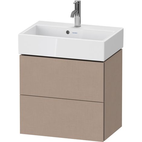Duravit L-Cube bâti-support lavabo suspendu, Compact, 2 tiroirs,
