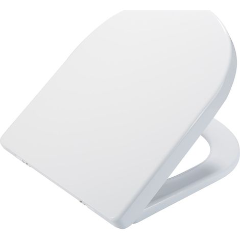 FLITI U-shaped toilet seat in durable white plastic, ergonomic and comfortable toilet seat, easy installation, 1 piece (1/5)
