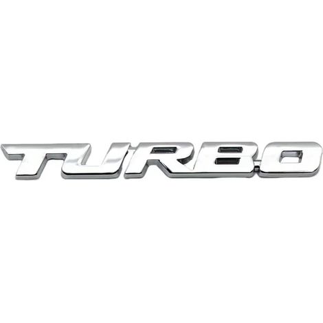 (mini-chrome) - Autocollant 3D chromé noir et rouge avec inscription « turbo » pour capot, aile, coffre, arrière, plaque d'immatriculation. Convient pour capot, aile, coffre, arrière, plaque signaléti (1/5)
