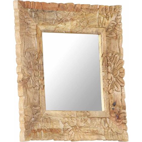 Maison Exclusive - Spiegel 50x50 cm Massivholz Mango (1/5)
