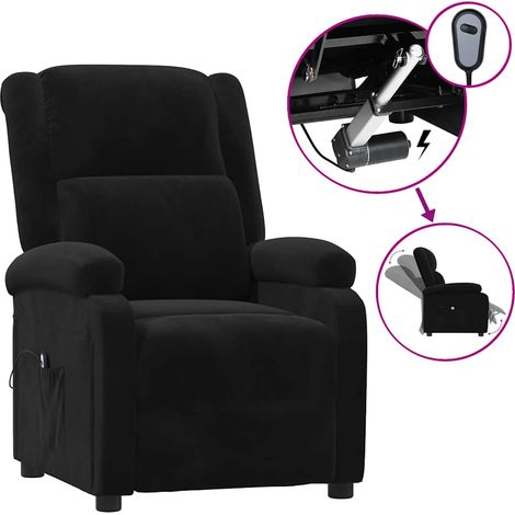 Maison Exclusive - Relaxsessel Elektrisch Schwarz Samt (1/5)