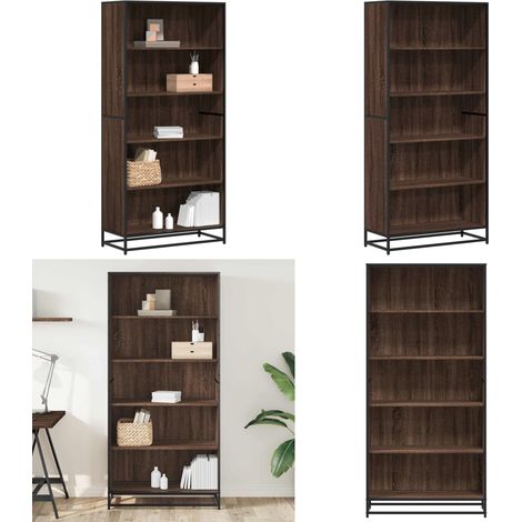 vidaXL Bibliothèque chêne marron 80,5x35x170,5 cm bois d'ingénierie (1/5)
