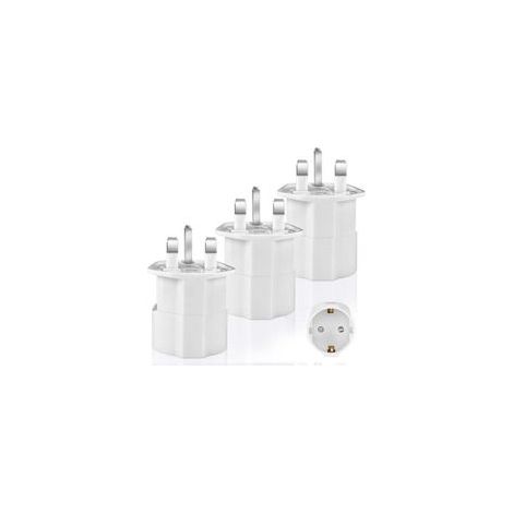 Adaptateur Prise Anglaise 3 Piècs Adaptateur de Voyage France vers UK Adaptateur Type G, Adaptateur Prise Anglaise vers France Adaptateur Prise Irlande Europe ver UK Dubaï (1/4)