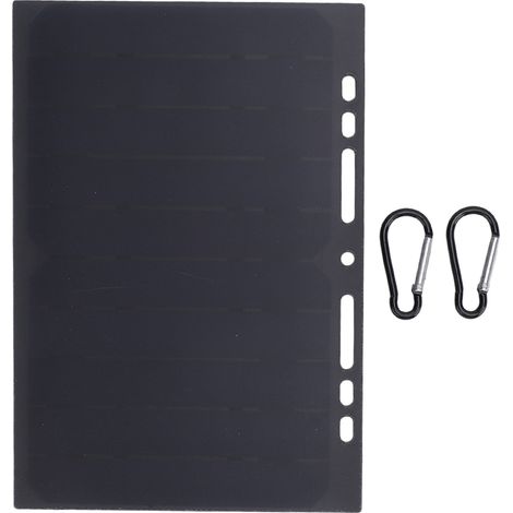 Ortviai Panneau Solaire Portable 10 W Monocristallin Haute Efficacité Résistant à la Chaleur et Étanche pour Extérieur (1/5)