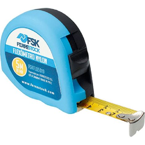 Metro a nastro ferrestock ferrestock 5m x 19mm doppio freno clip CE (1/5)