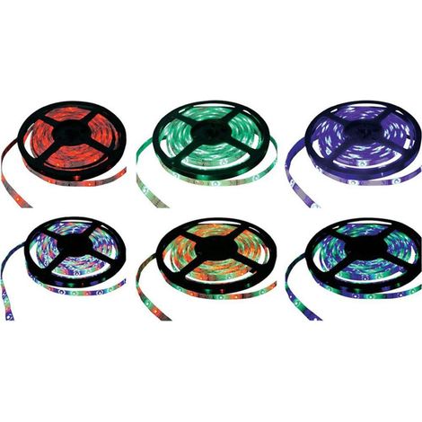 Bande LED, indice de protection IP65, 10 m, RGB, avec télécommande, pour la décoration de meubles, téléviseurs, étagères et environnements intérieurs.-AquaForge