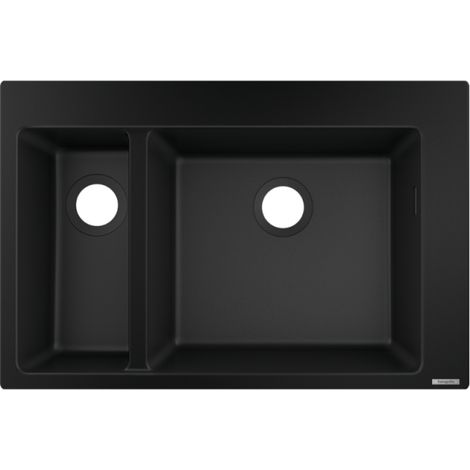 Hansgrohe Fregaderos - Fregadero de granito sobre encimera S510-F635, negro grafito 43315170 (1/5)