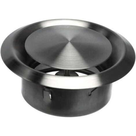 Pair Ø100mm Diffuseur d'alimentation/Extraction   Vanne à Disque Réglable   Grille de Ventilation Ronde en Acier Inoxydable