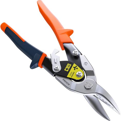 1 - Cisaille Tôle - Pince Aviation - Coupe Rectiligne Profils CW UW - Acier Chr-Mo - Pour Plaquiste Et Couvreur - Argent - 25cm