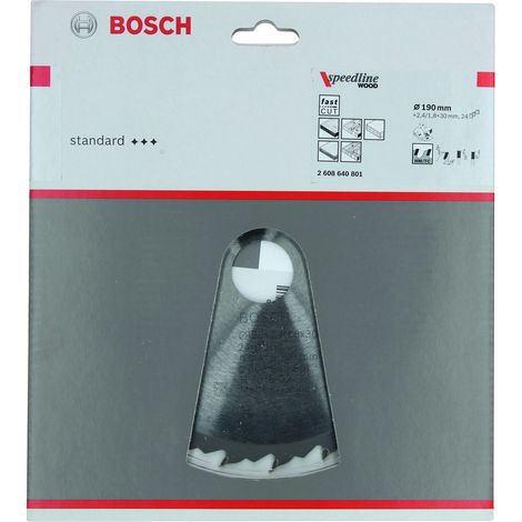 Hoja sierra circular Speedline Wood 190 x 30 x 26 mm 24  BOSCH 2608640801