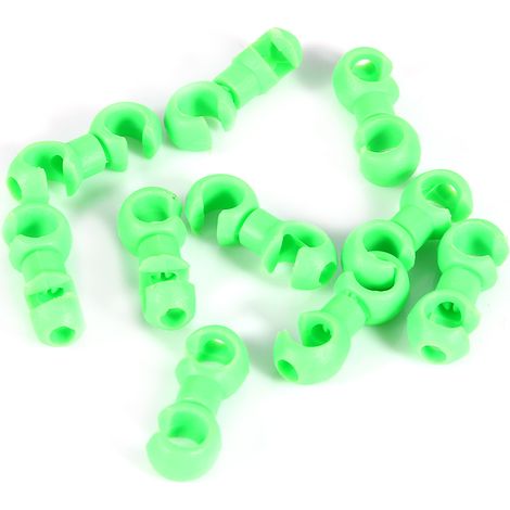 Lot de 10 pinces S pour câble de frein et gaine de vélo, guides de logement, vert (1/5)