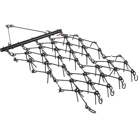 Herse Traînée à Chaîne 1707x1219 mm Niveleur d'Allée avec 80 Dents Acérées, Nivellement de Paysage, Préparation de Terrain Gazon, Herse Remorquable pour Tracteur, VTT, UTV, Allée Gravier, Ferme (1/5)
