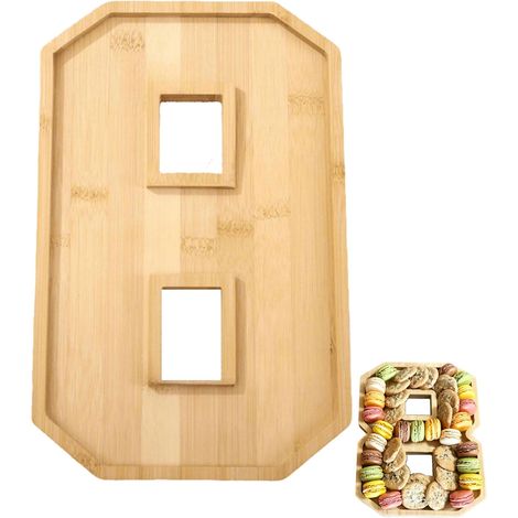 Plateau décoratif en bambou et bois 30×20 cm