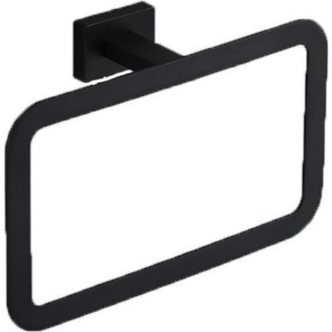 Anneau porte-serviettes mural noir pour salle de bain – (1/5)